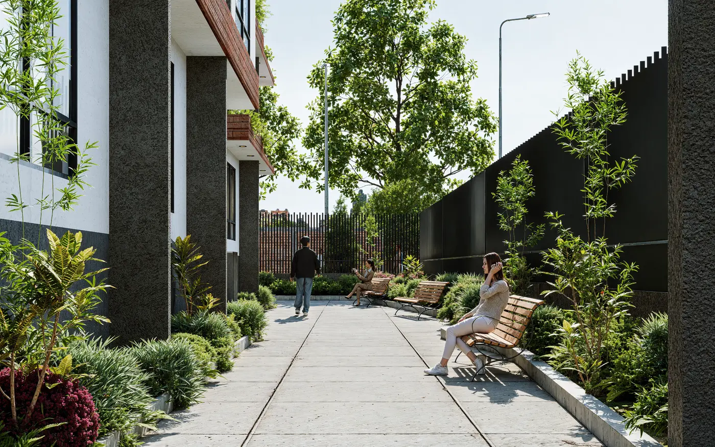 Área exterior del proyecto San Cayetano
